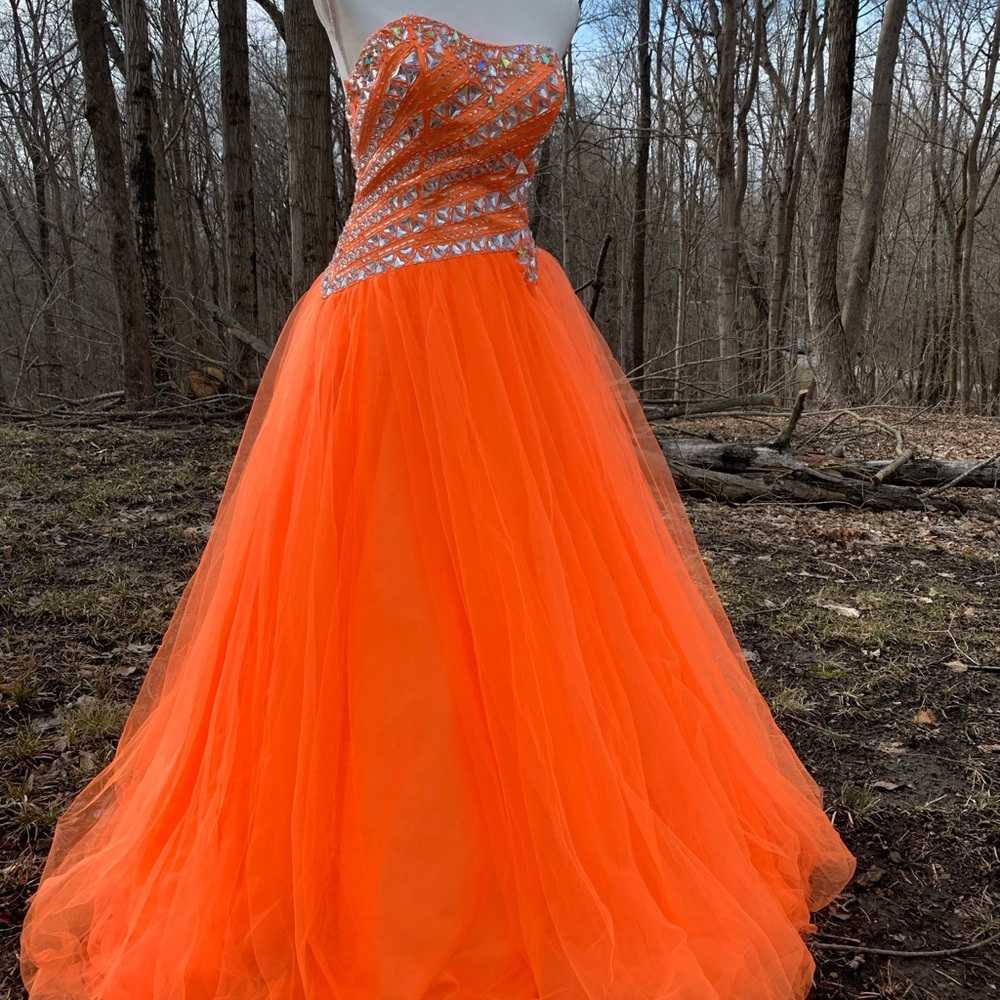 Anjali Orange Prom Dress